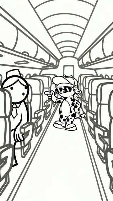 Sjov girafpingvin flyver et fly 🦒✈️
